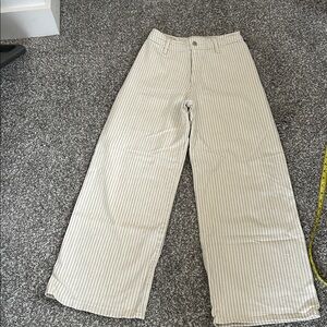 Universal Thread Blue Pinstripe High Rise Sailor Wide Leg Jean